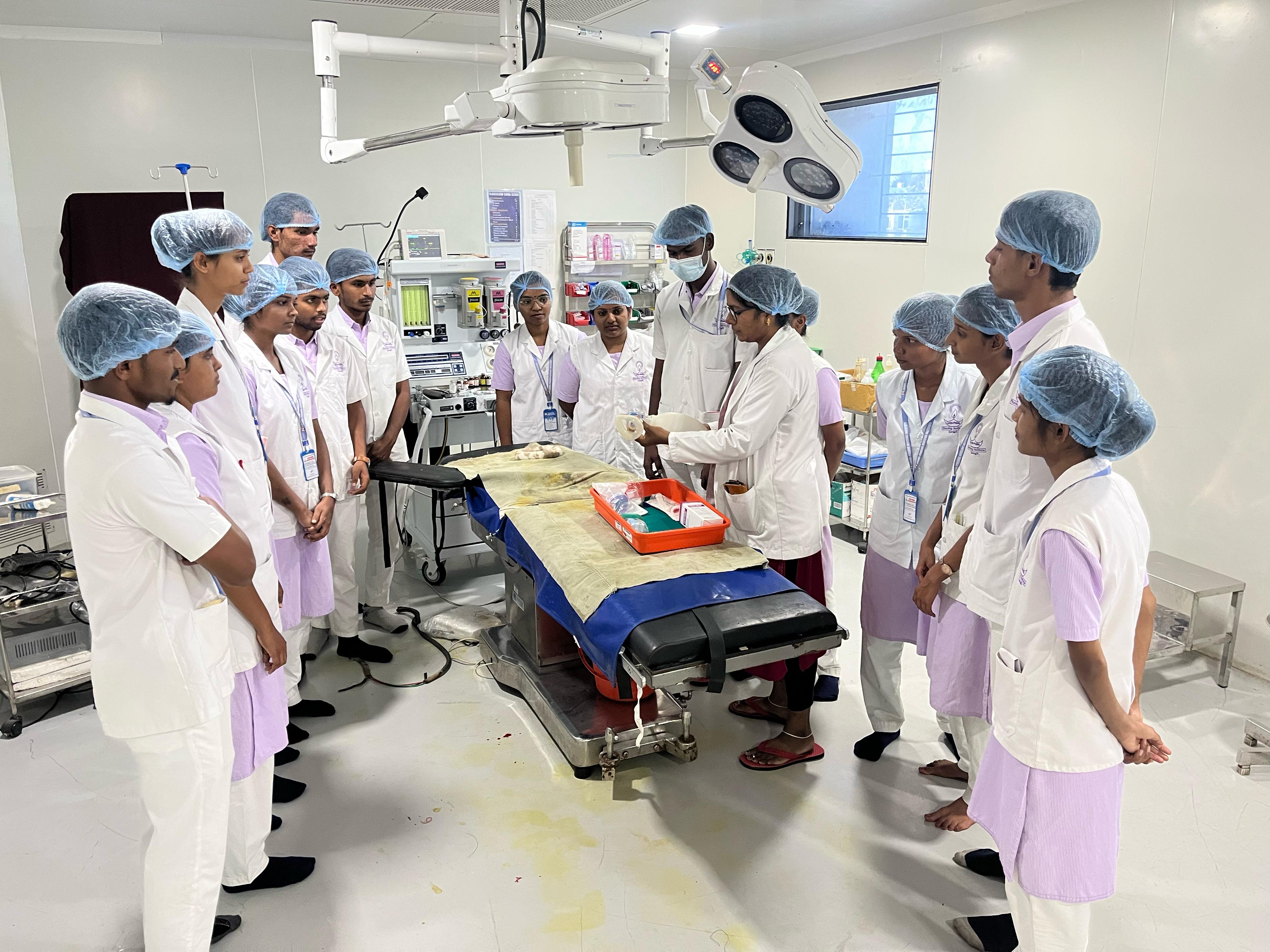Hospital staff and care team